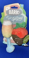 BARK BOX  BARKBOX ~ Sit Stay Spa Day ~ STRAWBERRY & CHAMPAGNE ~ Dog Toy * NEW *