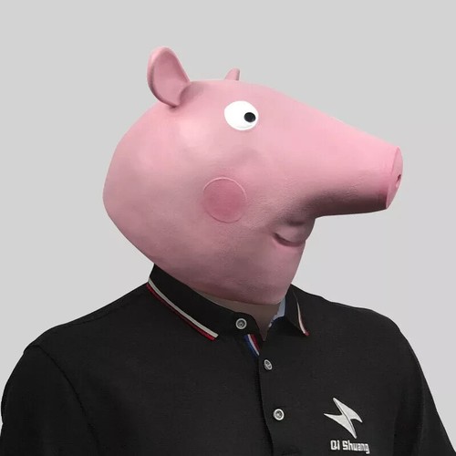 Masquerade Halloween Latex Fancy Peppa Pig Head Mask Carnival Party Cosplay Prop - Picture 21 of 78