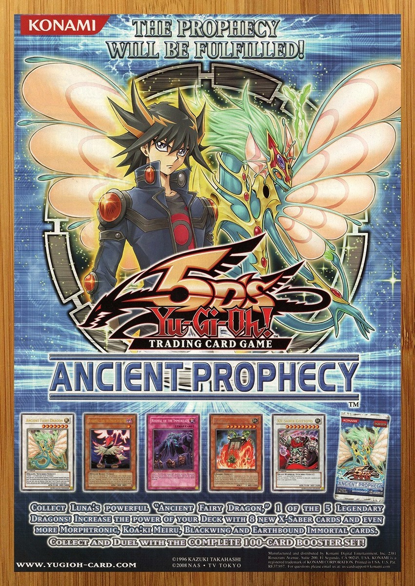 2009 Yu-Gi-Oh! 5D's TCG Ancient Prophecy Print Ad/Poster Official