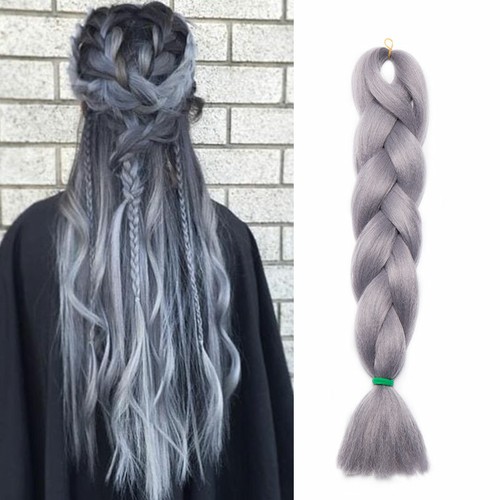 Jumbo Braiding Hair Pre Stretched Braiding Hair Extensions Synthetic Hair Party - Picture 19 of 73