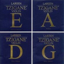 Larsen Tzigane 4/4 Violin String Set - Medium Gauge with removable Ball-end E