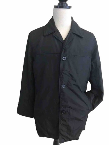 REACTION Kenneth Cole Men's Medium M Black Trench Coat Jacket Windbreaker - Picture 7 of 8