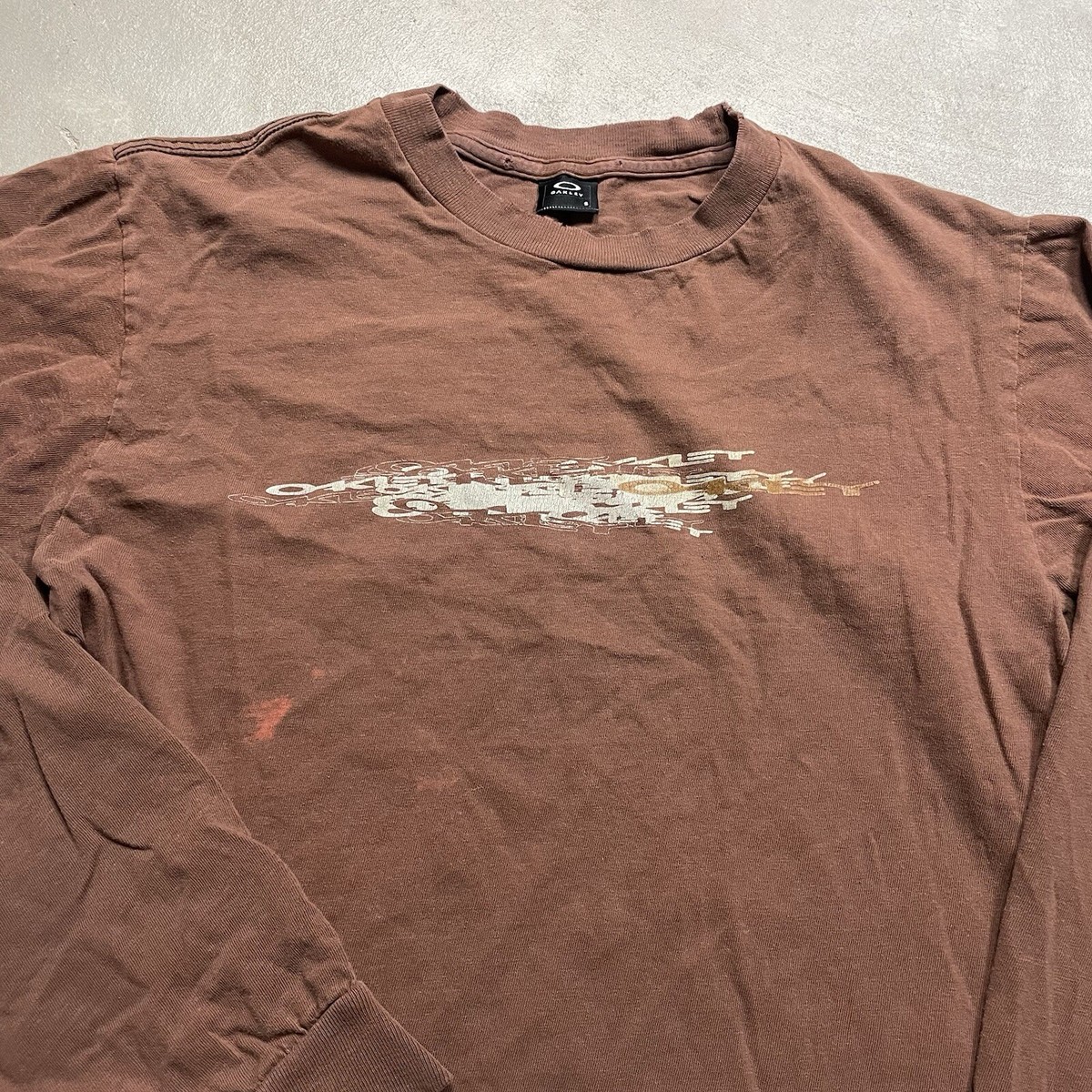 Vintage Oakley Software T Shirt S 90s Y2K Long Sleeved Faded