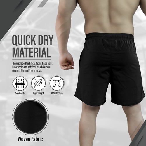 3 PACK MENS CASUAL BASKETBALL SHORTS PLAIN MESH SHORTS GYM FITNESS WORK OUT - Picture 12 of 22