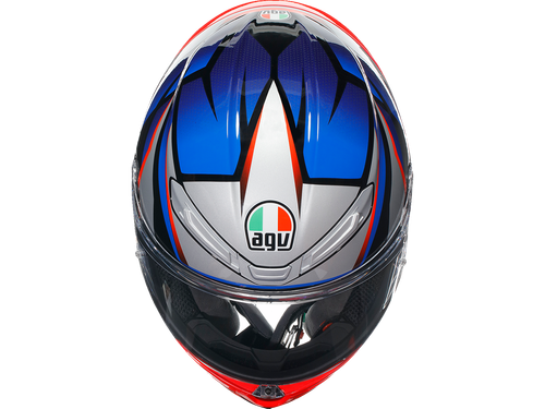 Casque AGV K6 S Slashcut noir / bleu / rouge - Photo 2/4