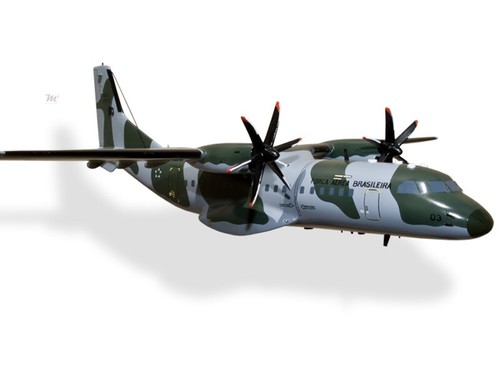 CASA C-105A Amazonas C-295 Brazil Air Force Desk Wood Airplane Model Large 1/72 - Picture 4 of 12
