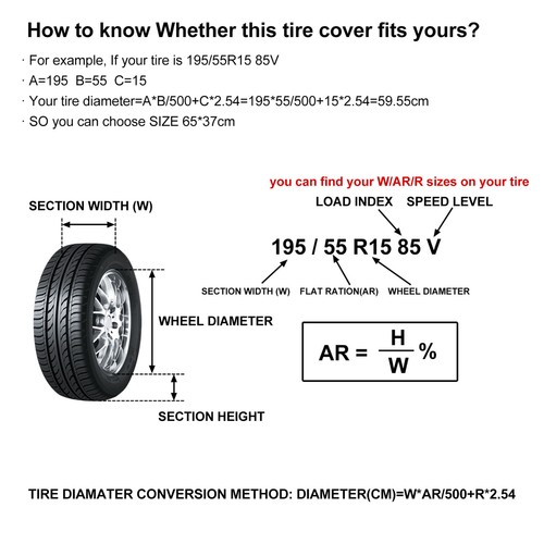 4pcs 30-32" Waterproof Tire Covers Truck SUV RV Trailer Camper Wheel Protectors - Picture 9 of 9