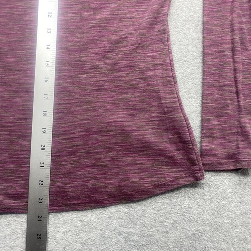 Columbia Sun Hoodie Womens Medium Long Sleeve Pullover Sweater Purple Pockets - Picture 10 of 12