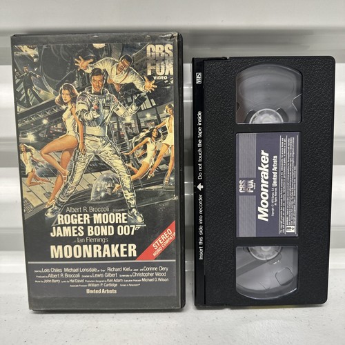 RARE Moonraker (VHS 1983) OOP James Bond CBS FOX Video Clamshell United Artists
