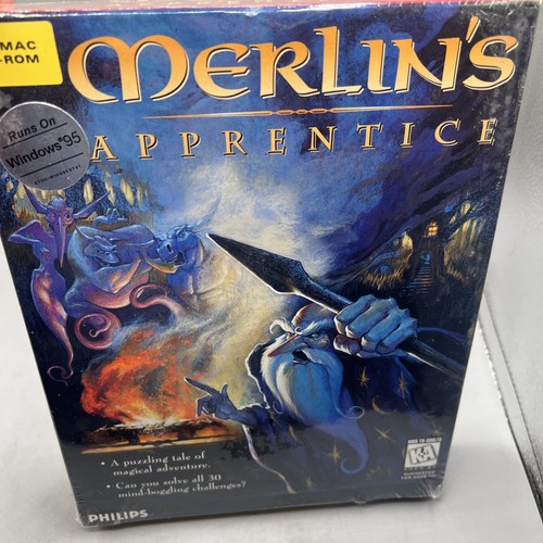 Merlin's Apprentice PC/MAC CD-ROM - A Puzzling Tale Vintage 1995 Brand New - Picture 13 of 14