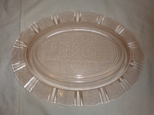 Vintage Macbeth-Evans American Sweetheart Pink Depression Glass Oval Platter - Picture 5 of 5