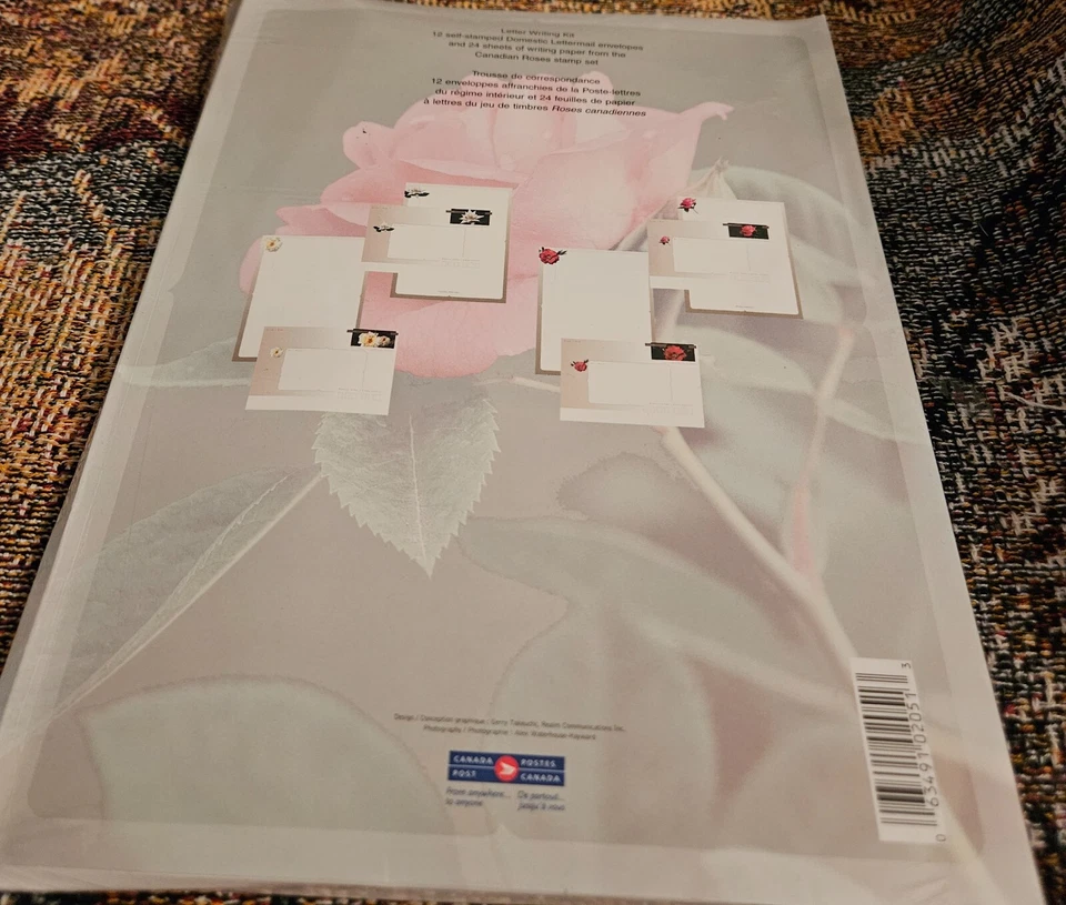 Kit de escritura de letras rosas Canadá 2001 sobres de papelería postal sellados Foto 3 de 3