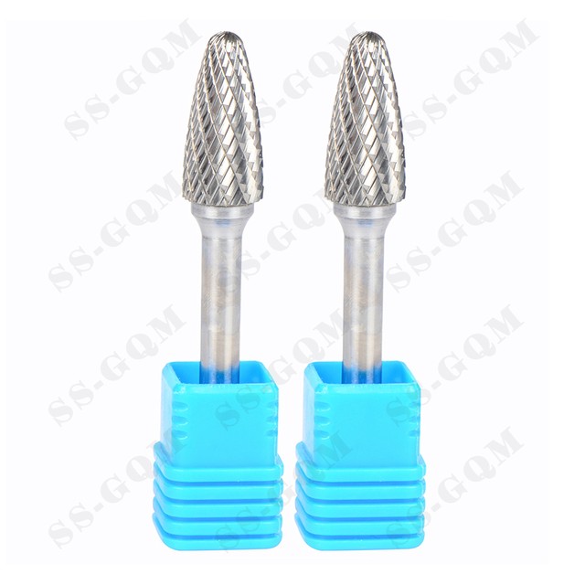 5pcs 6mmx10mm Carbide Burr Set Rotary Cutter Files Tungsten Grinding Bits CNC En