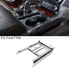 Gear Shift Panel & Cup Holder Cover Trim Frame For Ford F150 2015-2020 Chrome