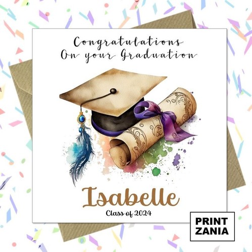Personalised Graduation Card Daughter Son Granddaughter Grandson Sister ARW - Picture 1 of 6