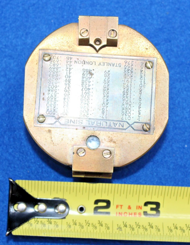 Vintage Stanley London Natural Sine Brass Nautical Compass 3" Antique - 第 20/20 張圖片