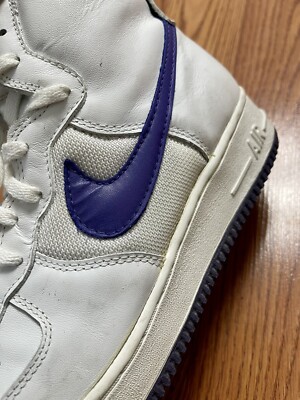 VINTAGE NIKE AIR FORCE ONE LEA MESH HIS SC PURPLE 630313-151 1998
