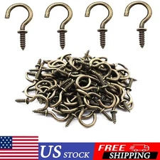 Bronze Ceiling Hooks 40PCS 5/8 Inch Screw In Heavy Duty Metal Cup Hooks for Hang