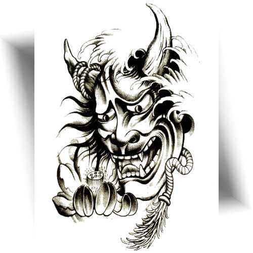 ►Tatouage démon Japonais éphémère - Tattoo éphémère et temporaire bras - Oni ◄ - Imagen 1 de 2