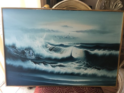 Oil On Canvas Seascape Original Painting - 第 1/3 張圖片