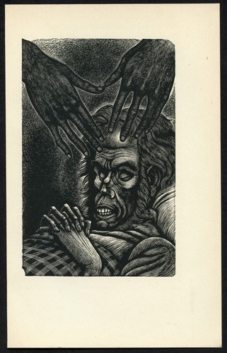 Edgar Allan Poe THE CASE OF VALDEMAR illustration art by Fritz Eichenberg - Picture 4 of 4