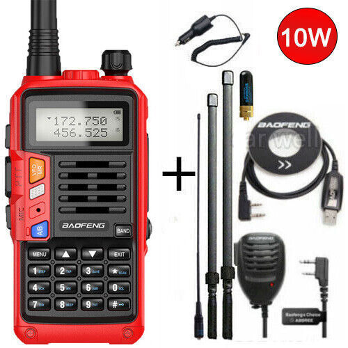 BAOFENG 136-174MHZ TRI-BAND WALKIE TALKIE TWO WAY RADIO FM HAM LONG RANGE RADIOS - Afbeelding 1 van 37