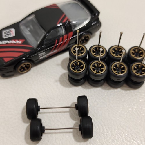 Ruedas Personalizadas CM6 LÍNEA DORADA NEGRA LLANTAS GOMA NEUMÁTICOS 5 JUEGOS 1/64 TAMAÑO 10MM - Imagen 4 de 5