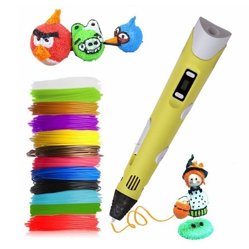 3D STIFTE SET 3D DRUCK STIFT 3D PEN MIT 12 FARBEN PLA FILAMENT FÜR KINDER DIY - Photo 3/13