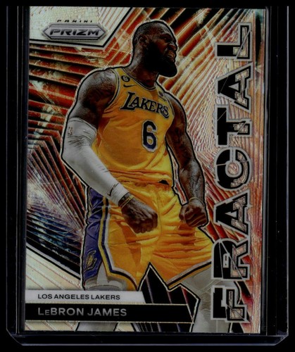 2023-24 Panini Prizm #6 LeBron James Fractal Prizms Silver