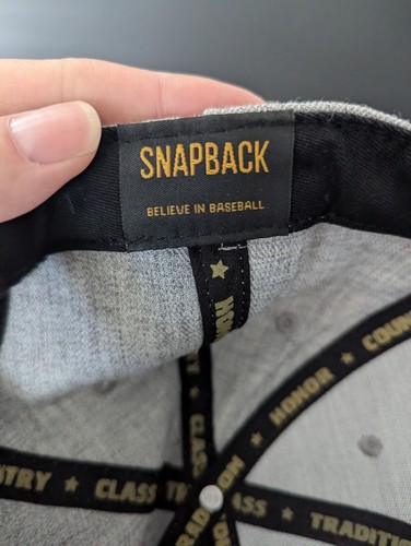 BASEBALLISM Hat Cap Adult Gray Blue BABE RUTH Snapback MLB Baseball Hall Of Fame - Picture 6 of 9