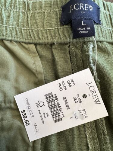 J Crew Leinenshorts Damen grün Gr. L neu - Bild 4 von 5