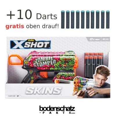 Dart Blaster X-SHOT Skins FLUX Zombie Stomp + 10 Darts gratis / FOAM