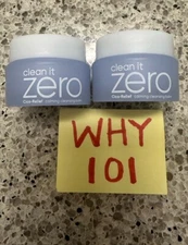 X2 Banila Co Clean It Zero Calming Cleansing Balm 7mL/Ea EXP 2/2027 SEALED QTY.2