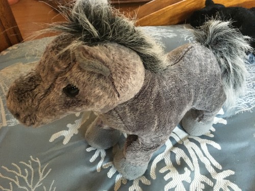 WEBKINZ Horses SET OF 3 BLACK STALLION, GREY ARABIAN, CLYDESDALE - No Codes-GANZ - Picture 5 of 9