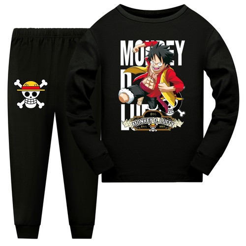Kids Monkey D Luffy Pyjamas Nightwear Loungewear Top Pants PJs Set Birthday GifT - Picture 2 of 8