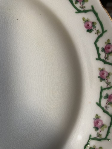 MINTON GEWELLTER RAND FLORALES MUSTER 7 SPEISETELLER I.T. & G.H. Bowman um 1900 - Bild 6 von 11