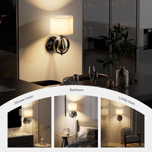Touch Control Wall Sconce Modern Vanity Lighting Metal Wall Lamp Dimmable Indoor - Picture 7 of 8