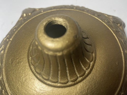 Vintage Antique Gold Tone Cast Iron Bridge Floor Lamp Base Part - Picture 17 of 17