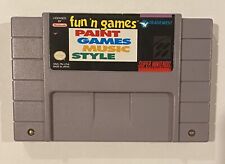 Fun 'n Games SNES Super Nintendo Cartridge 1994 Auth. Tested Marks on Back RARE