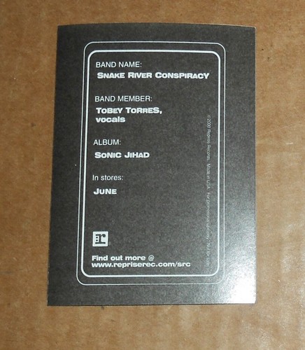 Adesivo Snake River Cospiracy Promo 4x2,5 Sonic Jihad Industrial Rock - Foto 2 di 2