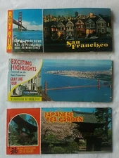 3 San Francisco & Japanese Tea Garden Postcard Album Booklets Vintage Complete