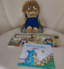 Kohls Cares Mercer Mayer Little Critter Tall Plush & 3 Pre-Owned Books School 