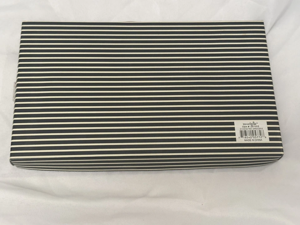 MudPie Ceramic Cheese Tray and Spreader, Initial “B” - NEW IN BOX - Image 2 of 2