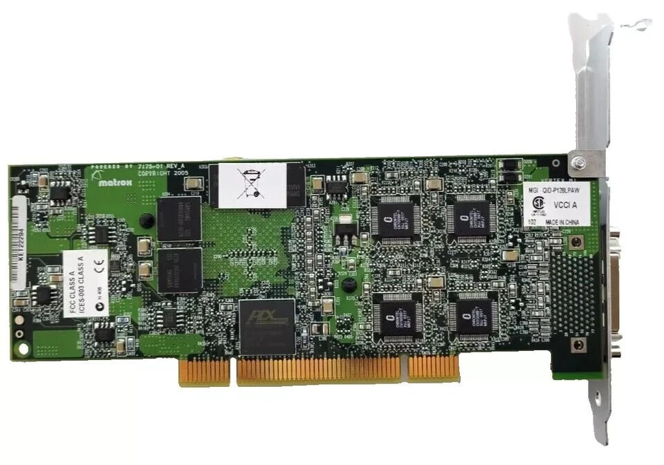 MATROX PN 7175-01 MGI MODEL QID-P128LPAW BOARD GRAPHICS CARD GREET CONDITION. - Image 3 of 4