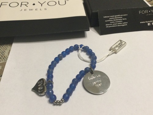 BRACCIALE FOR YOU MODELLO LIFE CON DUE CHARMS.NUOVO.CUORE LOVE.SENTIRSI LIBERI - Foto 2 di 6