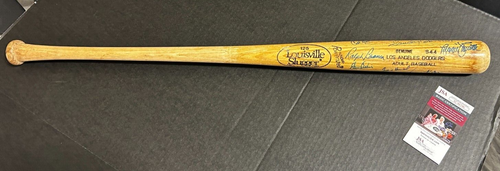 LA DODGERS ROE ERSKINE HOWARD ++++ HAND SIGNED X 8 AUTO BAT W/JSA COA WM JB