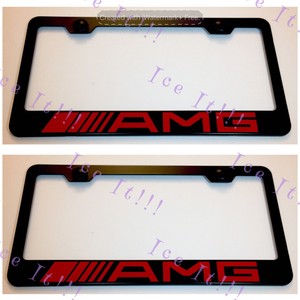 2X Jeep LASER Style Black Stainless Steel License Plate Frame Rust Free W// Caps