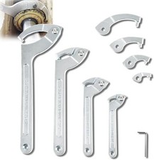 Pin Spanner Wrench Set –3/4" to 6-1/10 Range – Adjustable Wrenches Tools - 8PACK