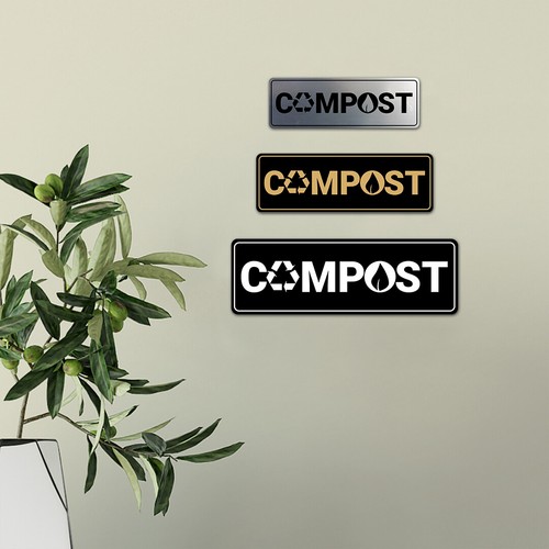 Panneau mural ou de porte à compost standard Signs ByLITA - Photo 3/48