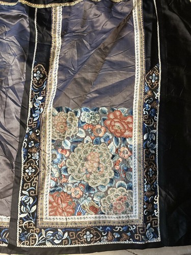 ANTIQUE CHINESE CHINA LADY SILK SKIRT TEXTILE QING DYNASTY EMBROIDERED 1900 - 第 8/13 張圖片